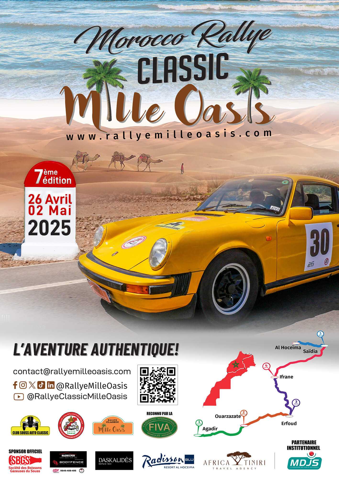 Affiche Rallye Mille Oasis